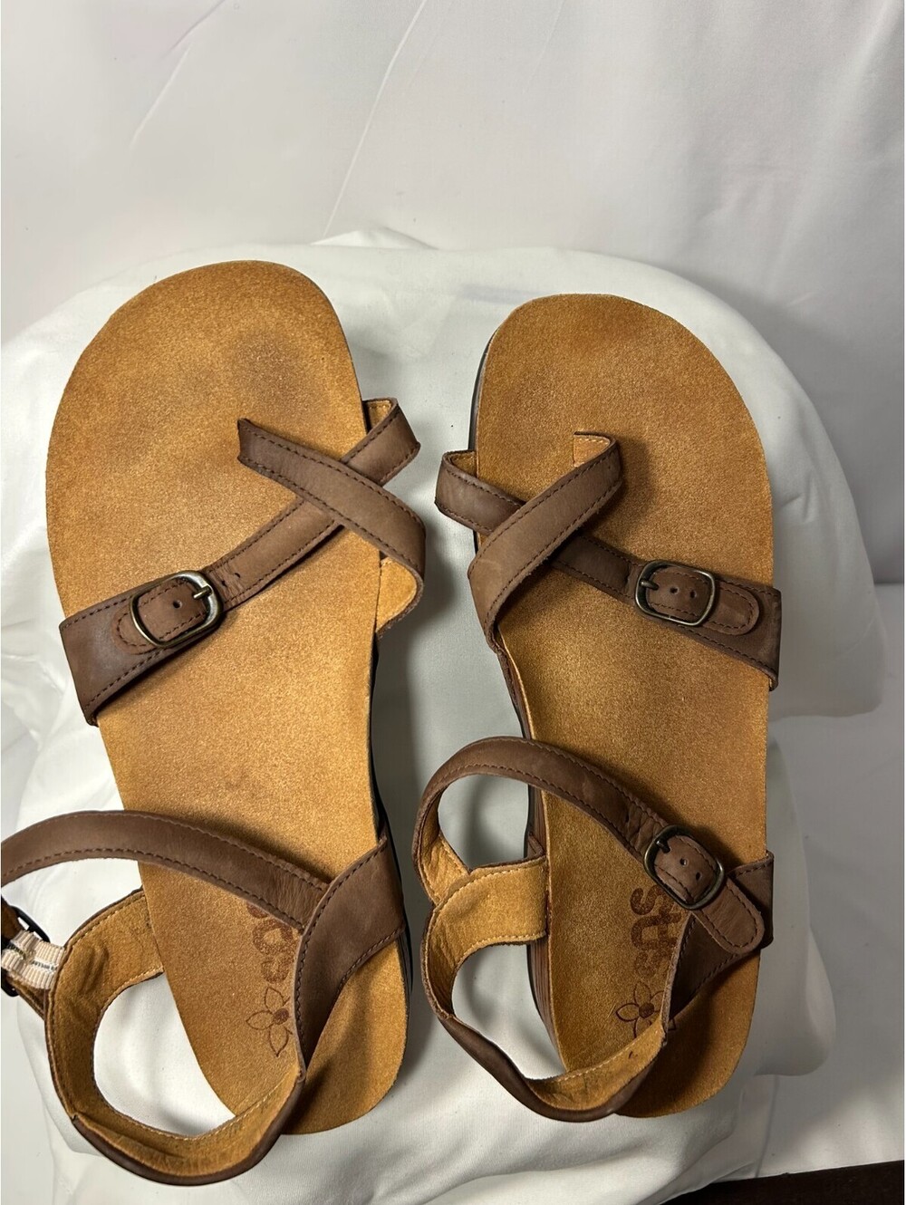 SAS Pampa Women's Toe Loop Sandals Chocolate Leather Comfort Strap Shoes Sz 9.5